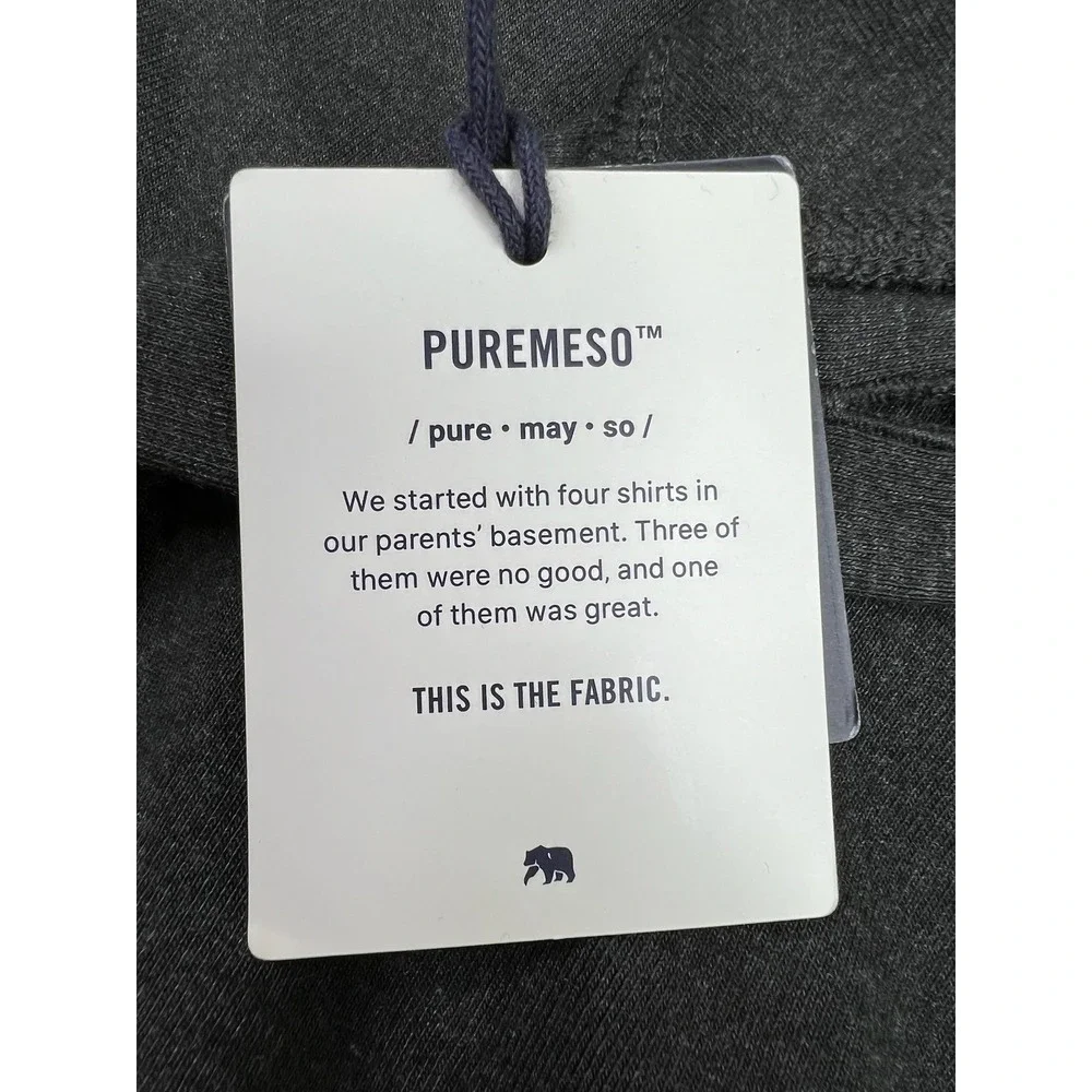 The Normal Brand Sweatshirt Mens 3XL Gray Puremeso Henley Mock‎ Neck Pullover